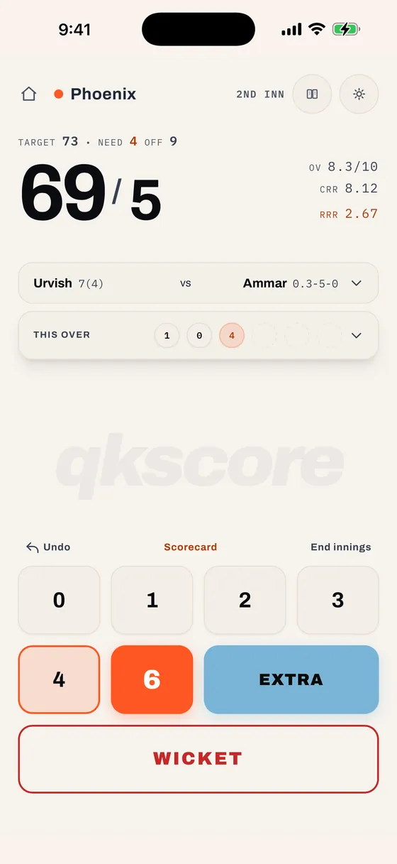 Scoring HUD in Light Mode