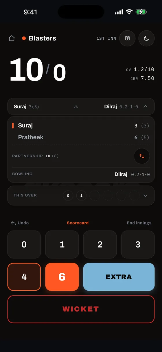 Player Summary Drawer Expanded, dark mode