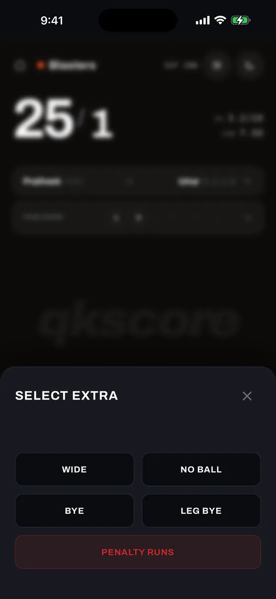 Extras Modal Step 1, dark mode