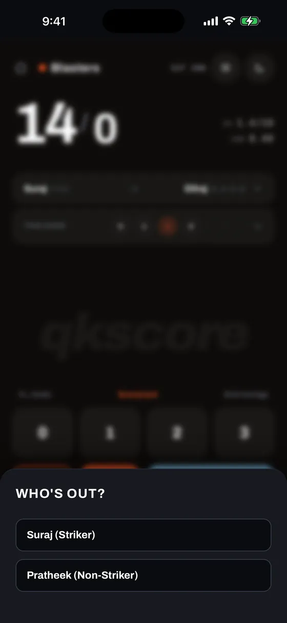 Who's Out Modal, dark mode