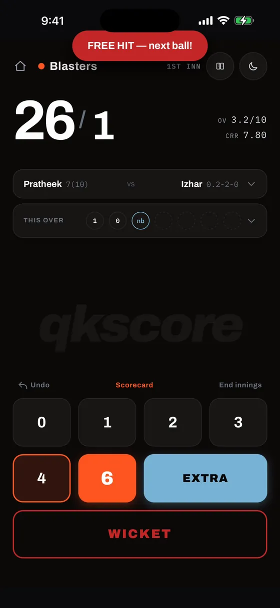 Free hit announcement, dark mode