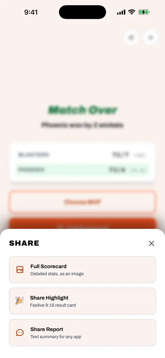 Share Picker Modal, light mode